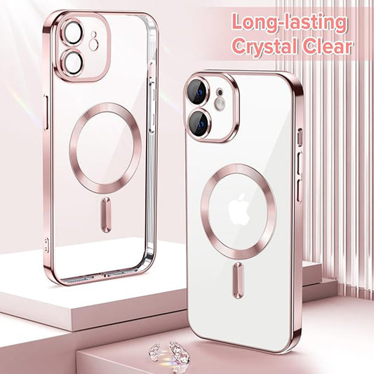 MagSafe futrola za Apple iPhone 12, Techsuit, Luxury Crystal, Roza