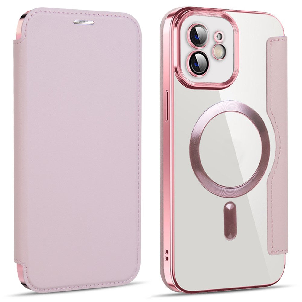 MagSafe futrola za Apple iPhone 12, Techsuit, SmartMag Book, Roza