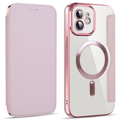 MagSafe futrola za Apple iPhone 12, Techsuit, SmartMag Book, Roza