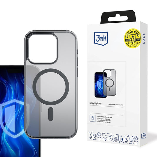 MagSafe futrola za Apple iPhone 13 Pro Max, 3MK, Frosty MagCase, Crna Satenska