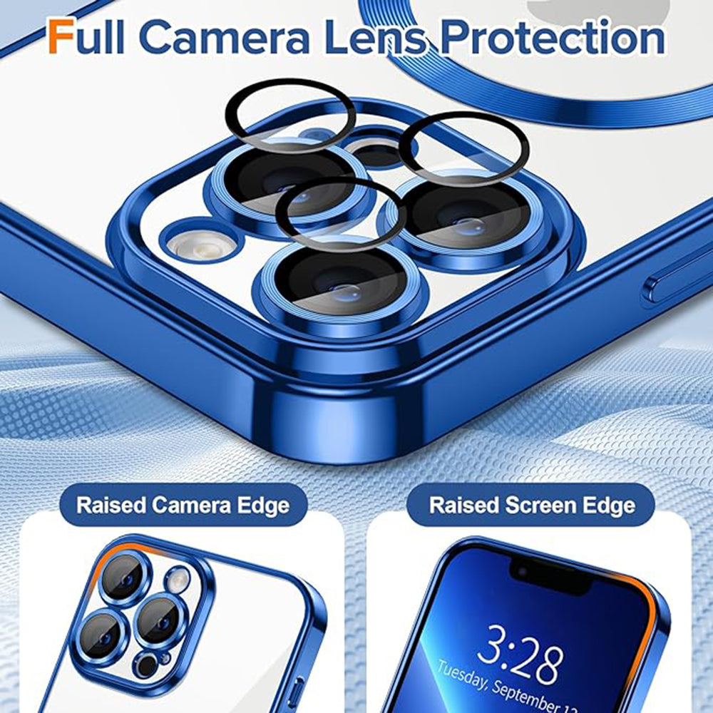 MagSafe futrola za Apple iPhone 13 Pro Max, Techsuit, Luxury Crystal, Tamno Plava