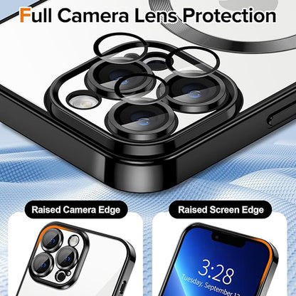 MagSafe futrola za Apple iPhone 13 Pro Max, Techsuit, Luxury Crystal, Crna