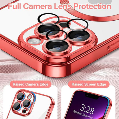 MagSafe futrola za Apple iPhone 13 Pro Max, Techsuit, Luxury Crystal, Crvena
