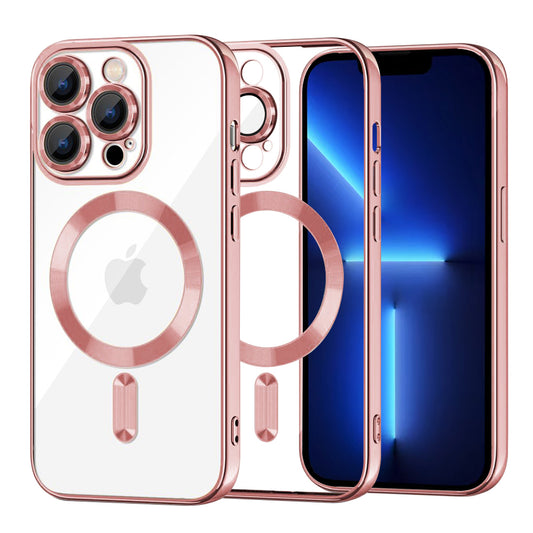 MagSafe futrola za Apple iPhone 13 Pro Max, Techsuit, Luxury Crystal, Roza