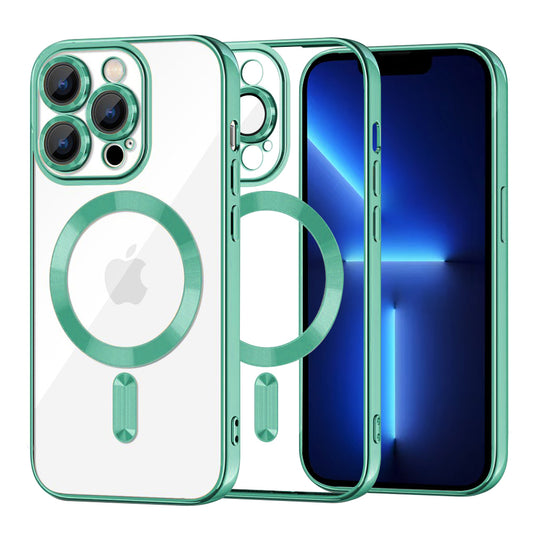 MagSafe futrola za Apple iPhone 13 Pro Max, Techsuit, Luxury Crystal, Svijetlo Zelena