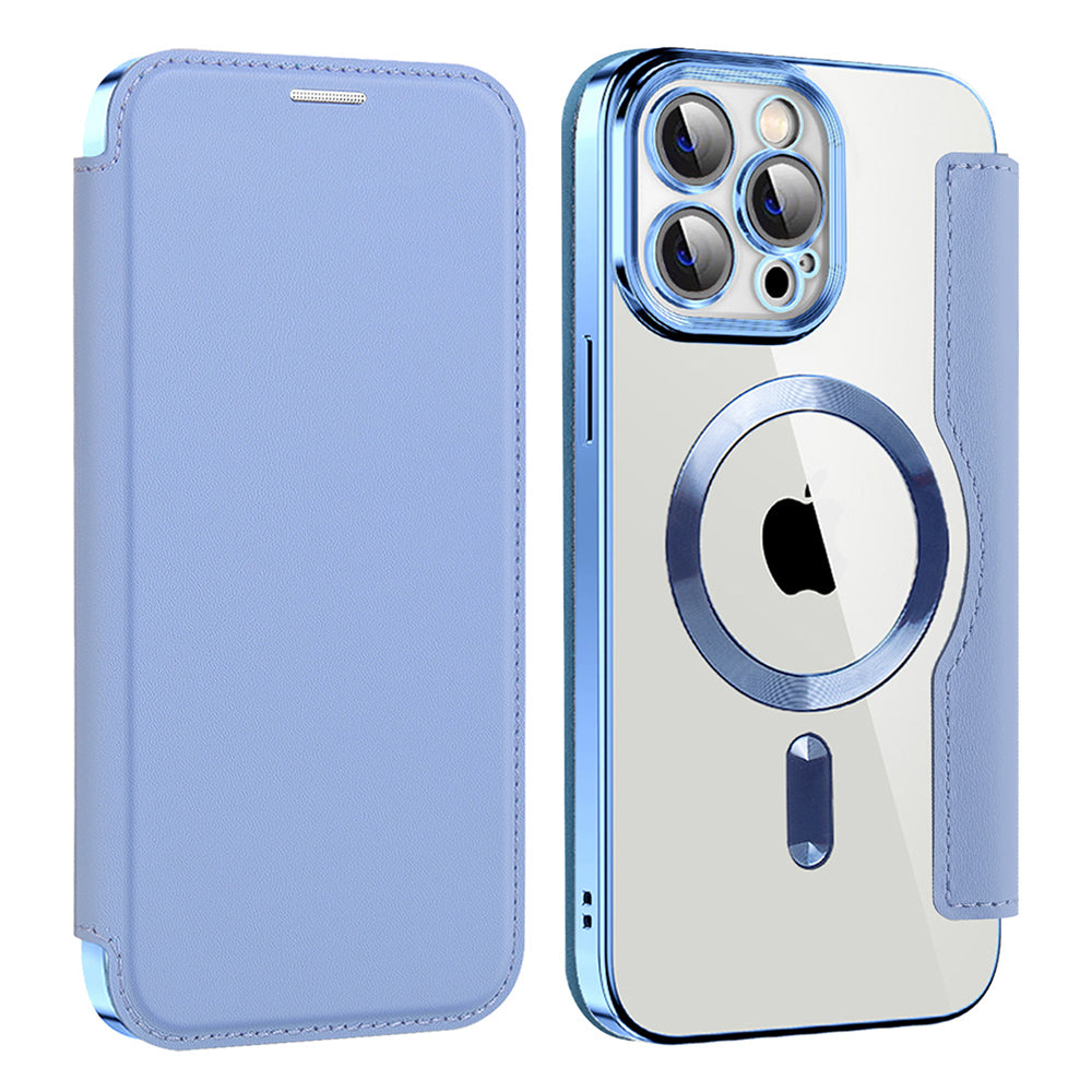 MagSafe futrola za Apple iPhone 13 Pro Max, Techsuit, SmartMag Book, Plava