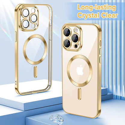MagSafe futrola za Apple iPhone 13 Pro, Techsuit, Luxury Crystal, Zlatna