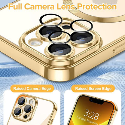 MagSafe futrola za Apple iPhone 13 Pro, Techsuit, Luxury Crystal, Zlatna