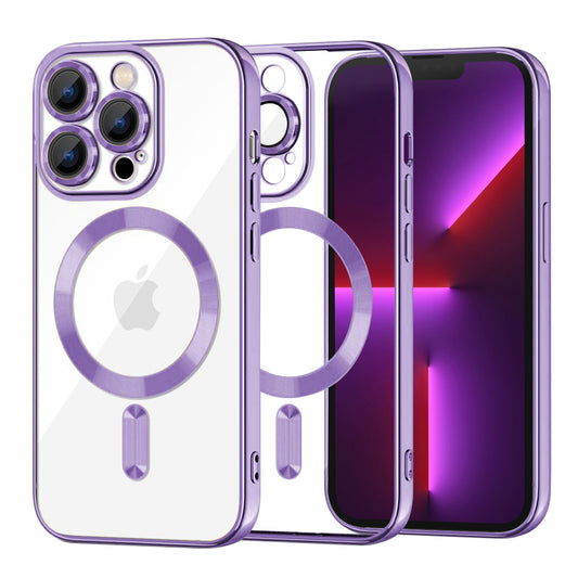 MagSafe futrola za Apple iPhone 13 Pro, Techsuit, Luxury Crystal, Svijetlo Ljubičasta