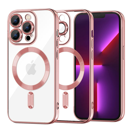 MagSafe futrola za Apple iPhone 13 Pro, Techsuit, Luxury Crystal, Roza