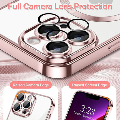 MagSafe futrola za Apple iPhone 13 Pro, Techsuit, Luxury Crystal, Roza