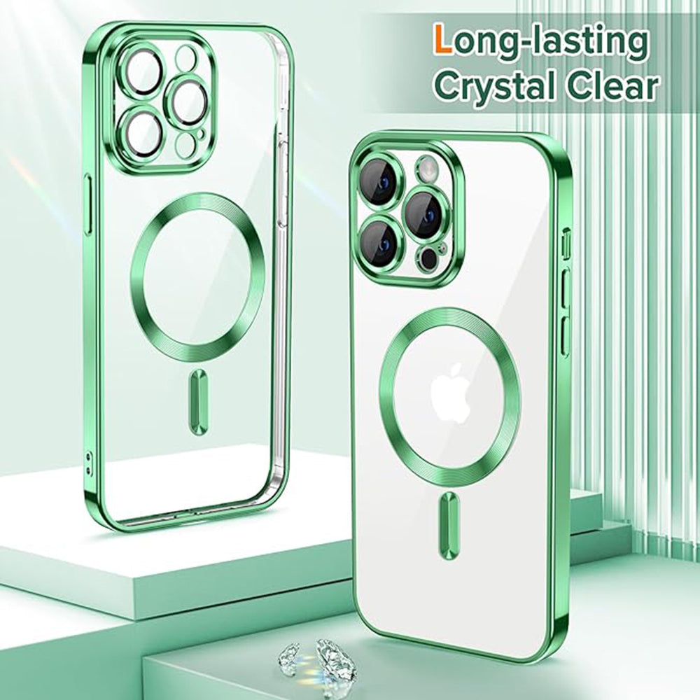 MagSafe futrola za Apple iPhone 13 Pro, Techsuit, Luxury Crystal, Svijetlo Zelena