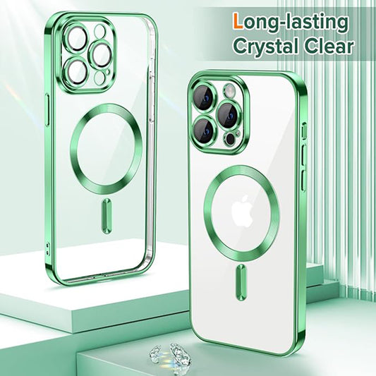 MagSafe futrola za Apple iPhone 13 Pro, Techsuit, Luxury Crystal, Svijetlo Zelena