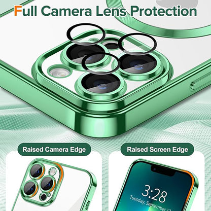 MagSafe futrola za Apple iPhone 13 Pro, Techsuit, Luxury Crystal, Svijetlo Zelena