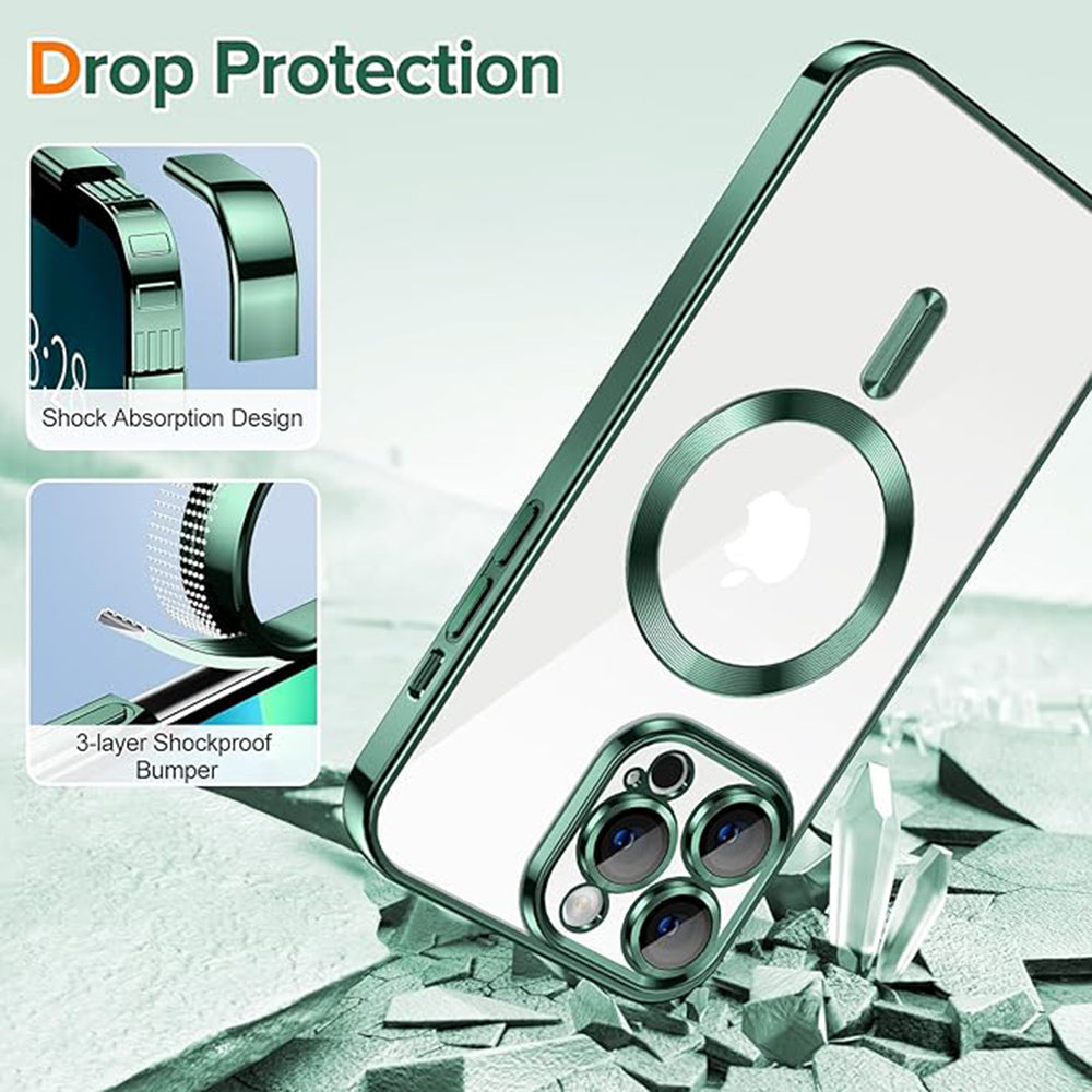 MagSafe futrola za Apple iPhone 13 Pro, Techsuit, Luxury Crystal, Tamno Zelena