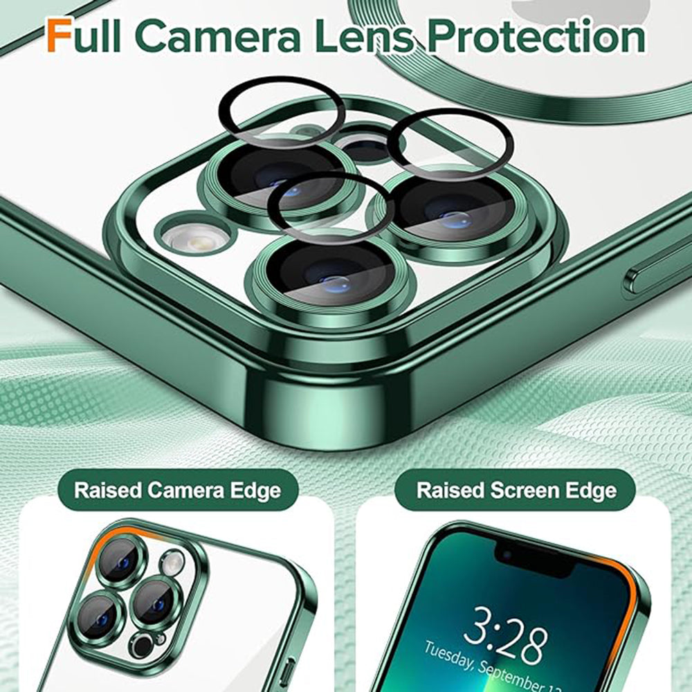 MagSafe futrola za Apple iPhone 13 Pro, Techsuit, Luxury Crystal, Tamno Zelena