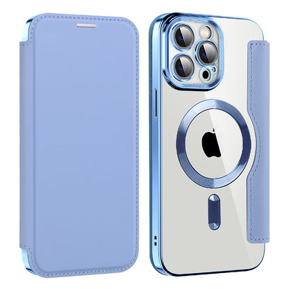 MagSafe futrola za Apple iPhone 13 Pro, Techsuit, SmartMag Book, Plava