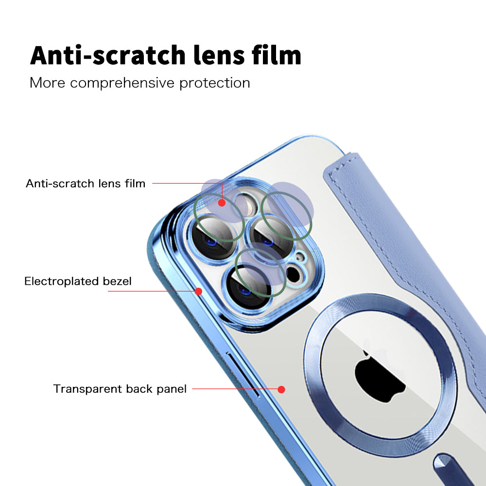 MagSafe futrola za Apple iPhone 13 Pro, Techsuit, SmartMag Book, Plava