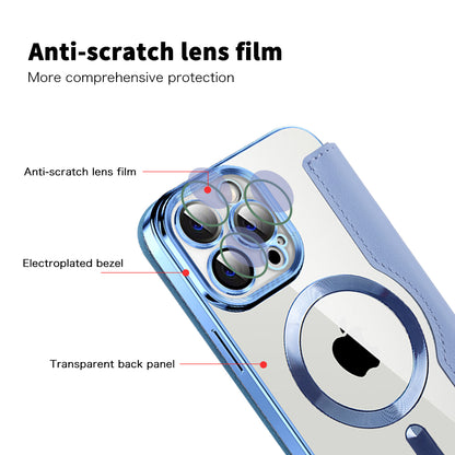 MagSafe futrola za Apple iPhone 13 Pro, Techsuit, SmartMag Book, Plava