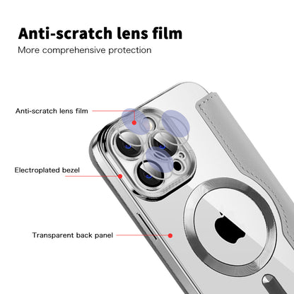 MagSafe futrola za Apple iPhone 13 Pro, Techsuit, SmartMag Book, Siva