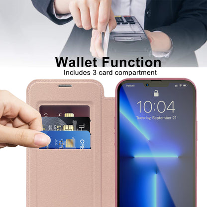 MagSafe futrola za Apple iPhone 13 Pro, Techsuit, SmartMag Book, Ružičasta