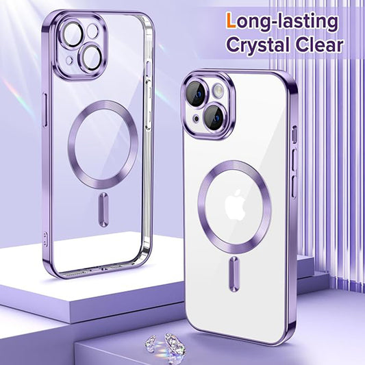 MagSafe futrola za Apple iPhone 13, Techsuit, Luxury Crystal, Svijetlo Ljubičasta