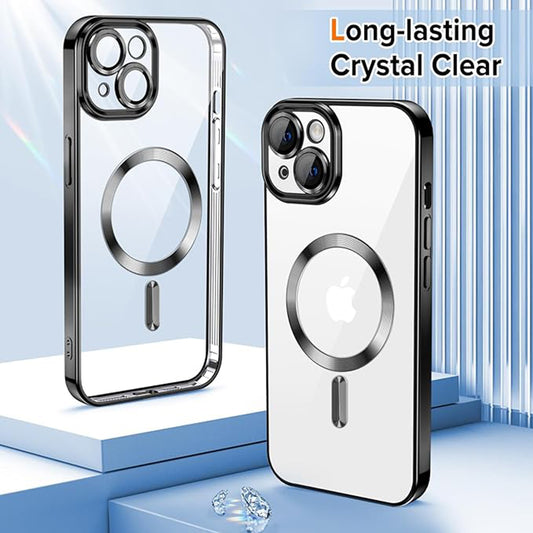 MagSafe futrola za Apple iPhone 13, Techsuit, Luxury Crystal, Crna