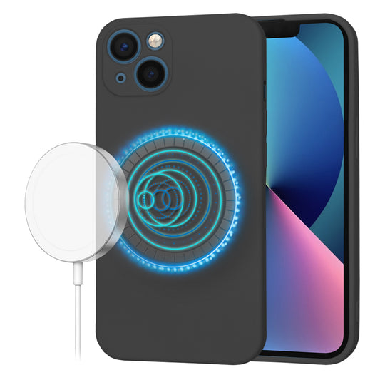MagSafe futrola za Apple iPhone 13, Techsuit, SoftFlex, Crna