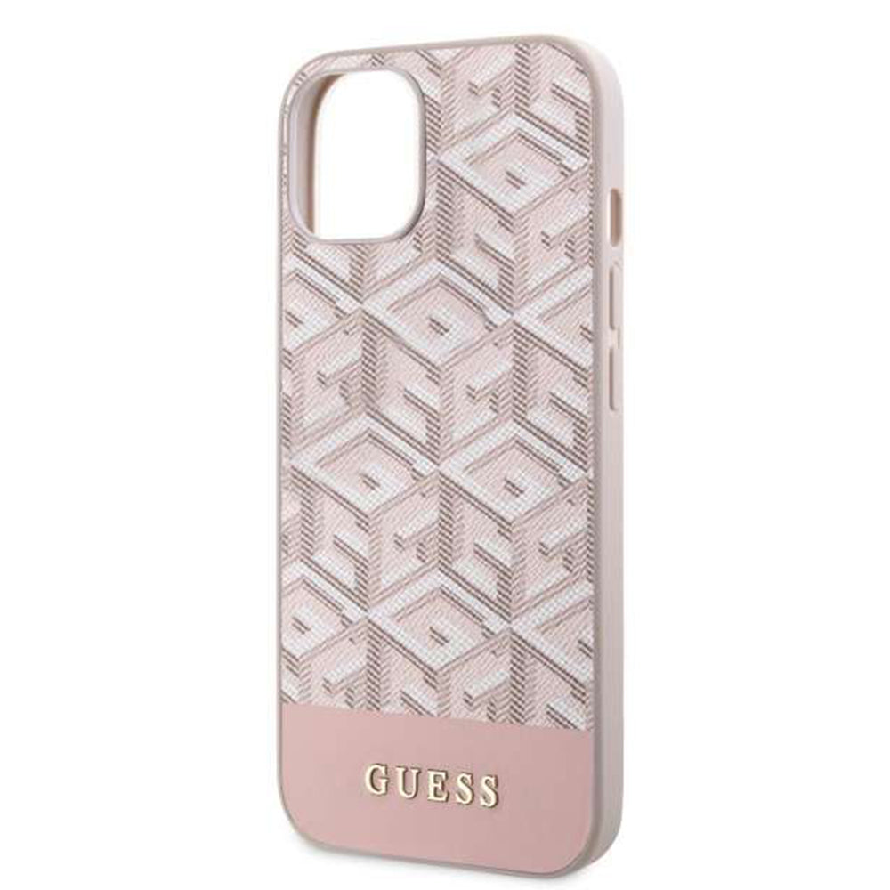 MagSafe futrola za Apple iPhone 14, Guess, GCube Stripes, Roza