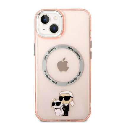 MagSafe futrola za Apple iPhone 14, Karl Lagerfeld, Ikonik Karl & Choupette, Roza
