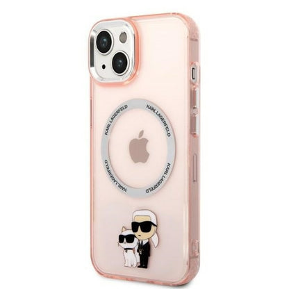 MagSafe futrola za Apple iPhone 14, Karl Lagerfeld, Ikonik Karl & Choupette, Roza
