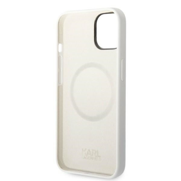 MagSafe futrola za Apple iPhone 14 Plus, Karl Lagerfeld, Silikonska Choupette, Bijela