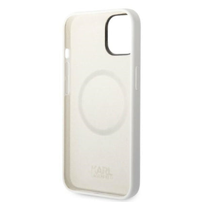 MagSafe futrola za Apple iPhone 14 Plus, Karl Lagerfeld, Silikonska Choupette, Bijela