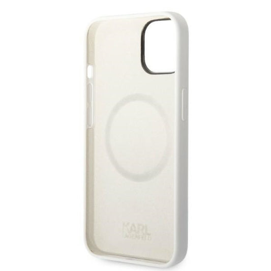 MagSafe futrola za Apple iPhone 14 Plus, Karl Lagerfeld, Silikonska Choupette, Bijela