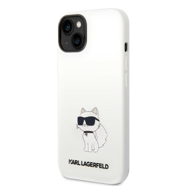 MagSafe futrola za Apple iPhone 14 Plus, Karl Lagerfeld, Silikonska Choupette, Bijela