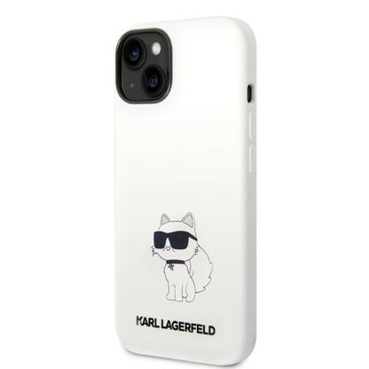 MagSafe futrola za Apple iPhone 14 Plus, Karl Lagerfeld, Silikonska Choupette, Bijela