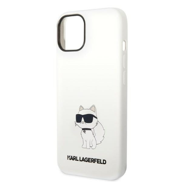 MagSafe futrola za Apple iPhone 14 Plus, Karl Lagerfeld, Silikonska Choupette, Bijela