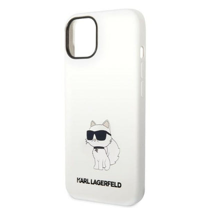 MagSafe futrola za Apple iPhone 14 Plus, Karl Lagerfeld, Silikonska Choupette, Bijela