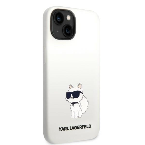 MagSafe futrola za Apple iPhone 14 Plus, Karl Lagerfeld, Silikonska Choupette, Bijela