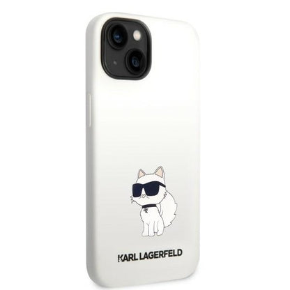 MagSafe futrola za Apple iPhone 14 Plus, Karl Lagerfeld, Silikonska Choupette, Bijela