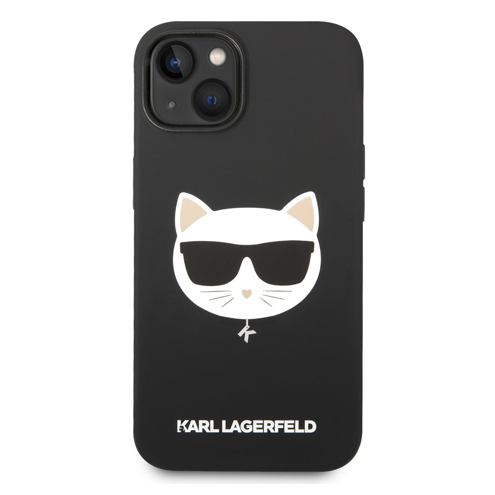 MagSafe futrola za Apple iPhone 14 Plus, Karl Lagerfeld, Silikonska Choupette's Head, Crna