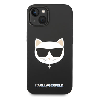 MagSafe futrola za Apple iPhone 14 Plus, Karl Lagerfeld, Silikonska Choupette's Head, Crna