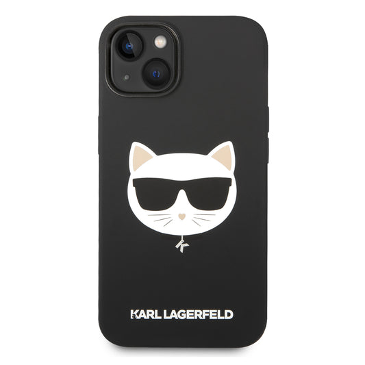 MagSafe futrola za Apple iPhone 14 Plus, Karl Lagerfeld, Silikonska Choupette's Head, Crna