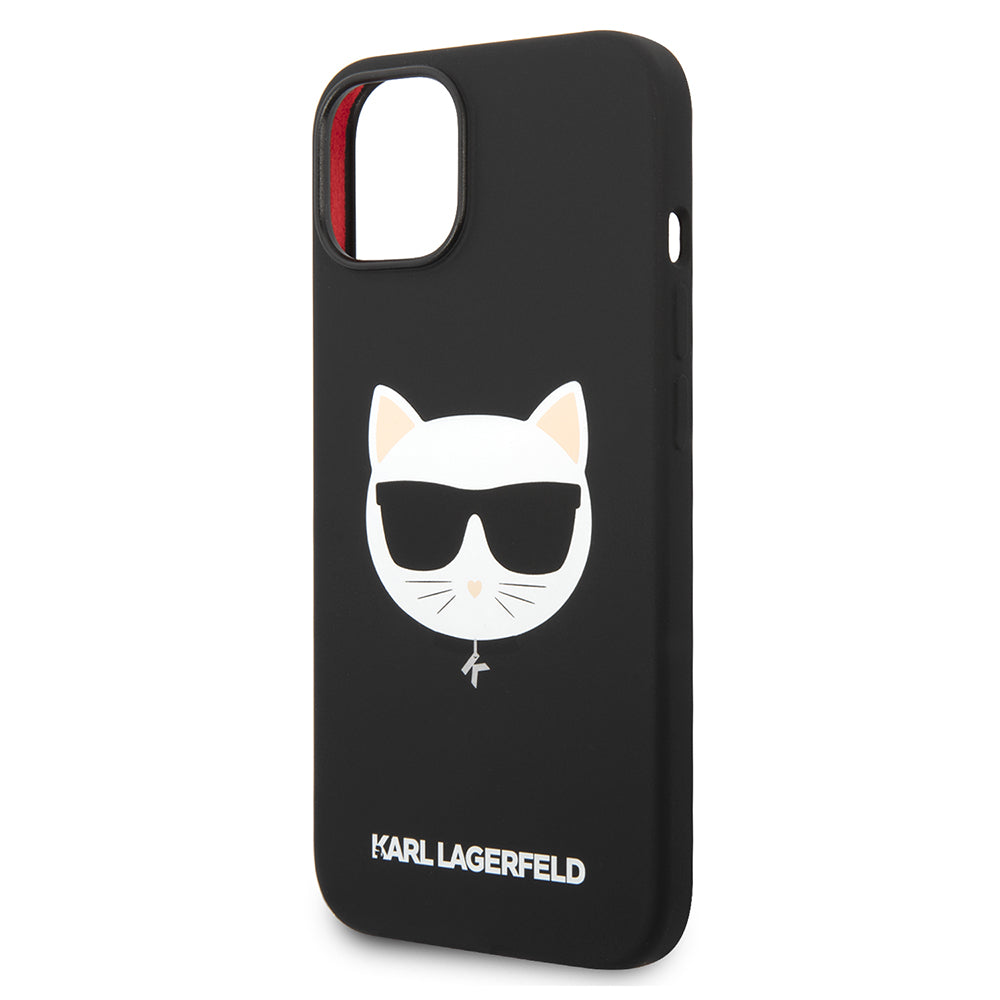 MagSafe futrola za Apple iPhone 14 Plus, Karl Lagerfeld, Silikonska Choupette's Head, Crna