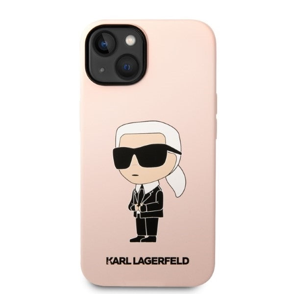 MagSafe futrola za Apple iPhone 14 Plus, Karl Lagerfeld, Silicone Ikonik Karl, Roza