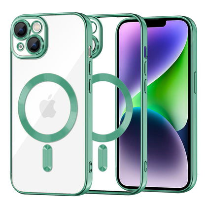 MagSafe maska za Apple iPhone 14 Plus, Techsuit, Luxury Crystal, Svijetlo Zelena