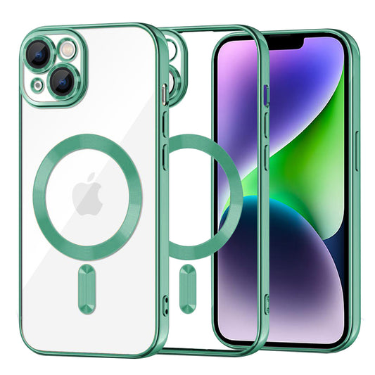 MagSafe maska za Apple iPhone 14 Plus, Techsuit, Luxury Crystal, Svijetlo Zelena