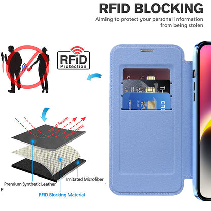 MagSafe futrola za Apple iPhone 14 Plus, Techsuit, SmartMag Book, Plava