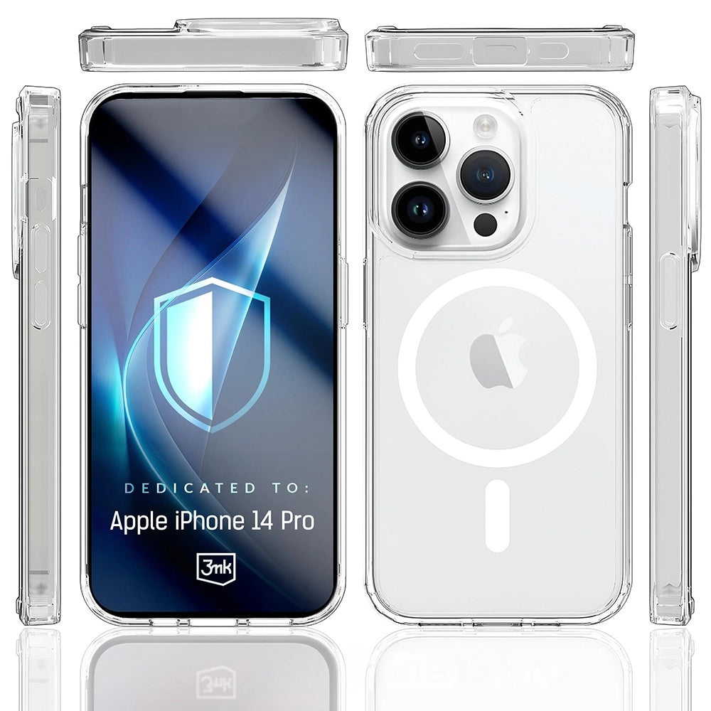 MagSafe futrola za Apple iPhone 14 Pro, 3MK, Armor MagCase, Prozirna