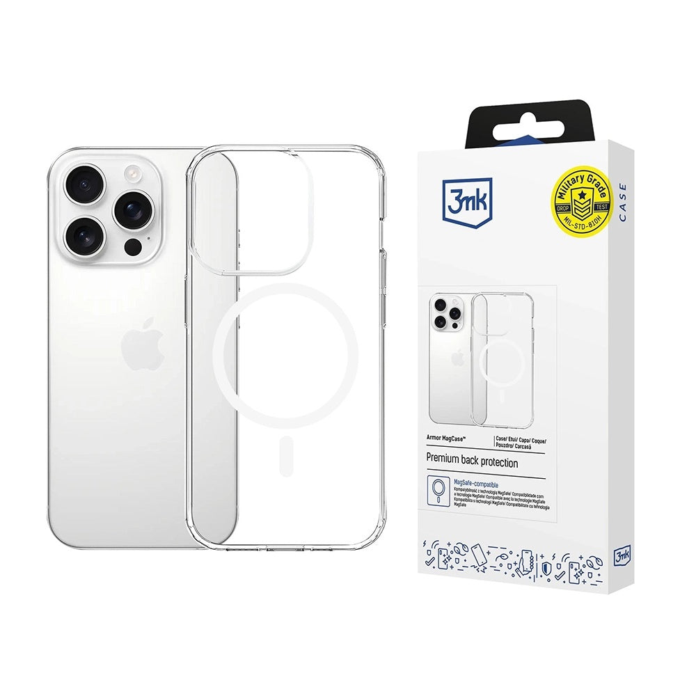 MagSafe futrola za Apple iPhone 14 Pro, 3MK, Armor MagCase, Prozirna